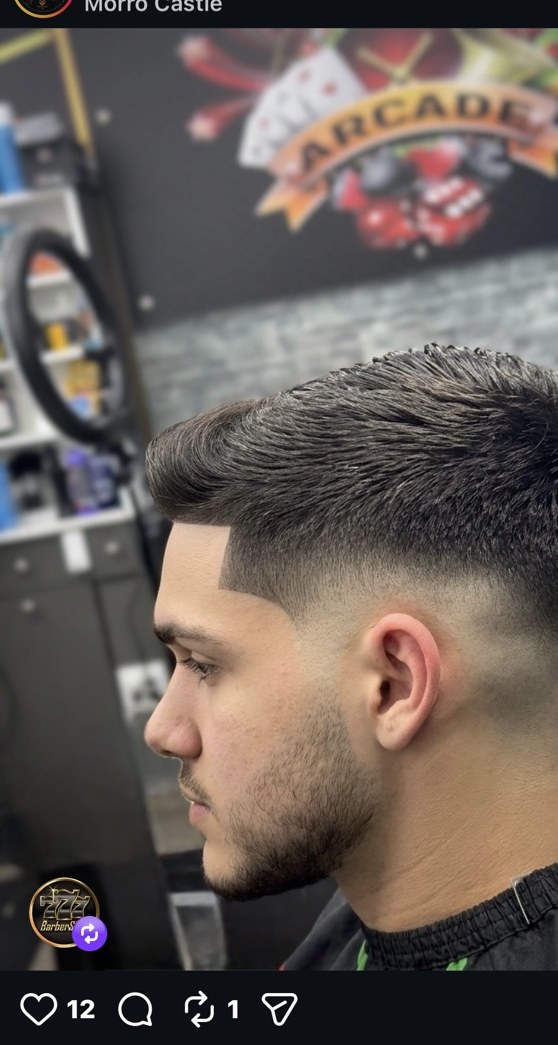 Fade haircut from 777 Barbershop